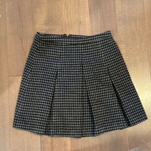 Classic Black and Gray Plaid Women's Skirt